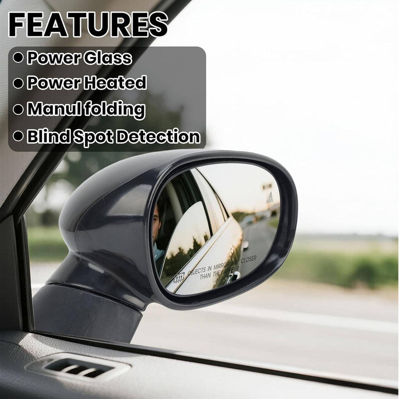 Passenger Side Mirror w/ Heated Hand for Dodge Challenger 5LD66DX8AD 2015-2019