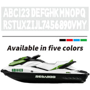 DURAFORCE Marine Boat White Sticker Decal A-Z Letters And 0-9 Numbers 3" 4 Sets