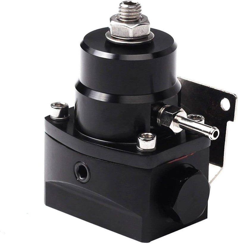 Universal Adjustable Fuel Pressure Regulator Kit 100psi AN6 Fitting Black