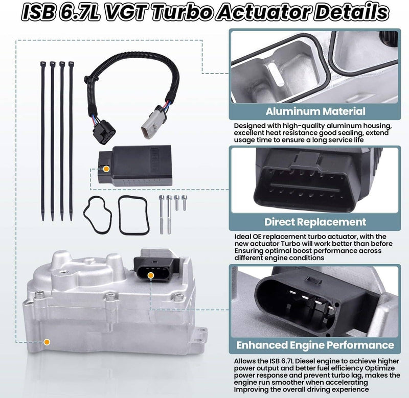 Turbo Actuator Set with Calibration for Dodge Cummins ISB 6.7L HE300VG