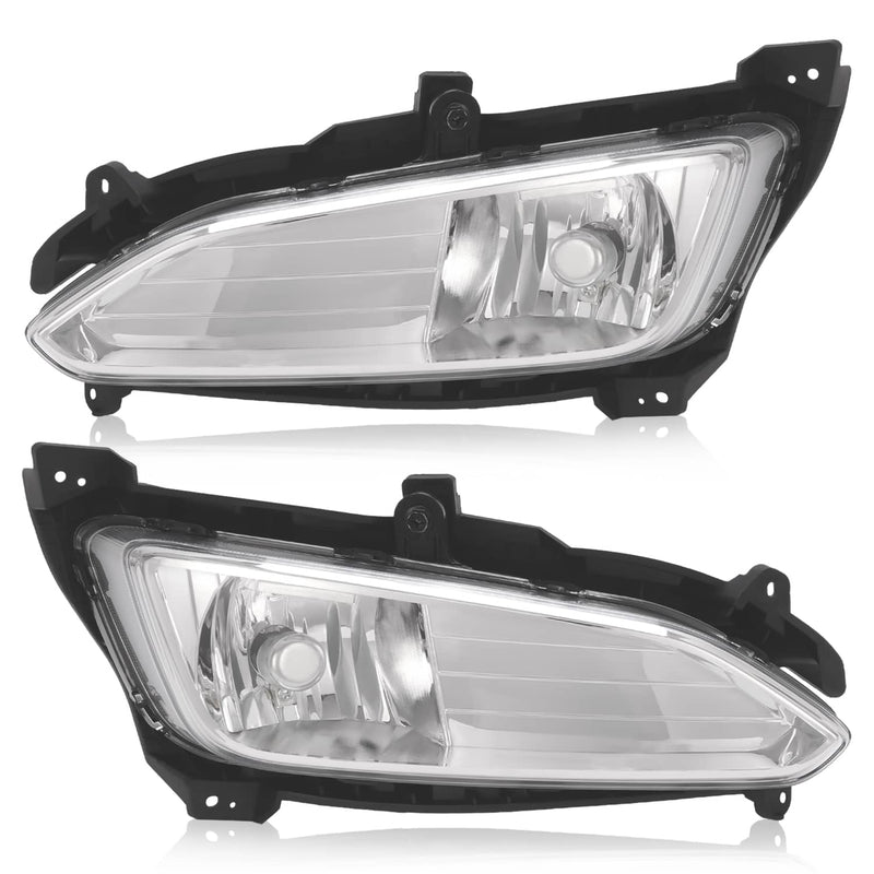 DURAFORCE Front Driving Fog Light Lamp Assembly for Hyundai Santa Fe Sport 2013-2016 Pair