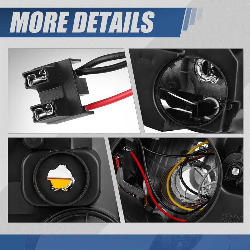 68154588 Left and Right Side Headlights with DRL for 2014-2022 Dodge Ram 1500 25
