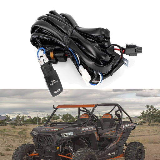 DURAFORCE Light Bar Wiring Harness Rocker Switch for 2019-2024 Polaris Ranger XP 1000