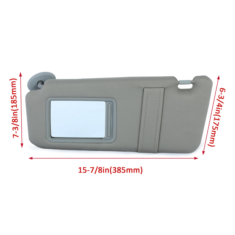 Sun Visor Left & Right Side With Sunroof Gray for Toyota Camry 2007-2011 Pair