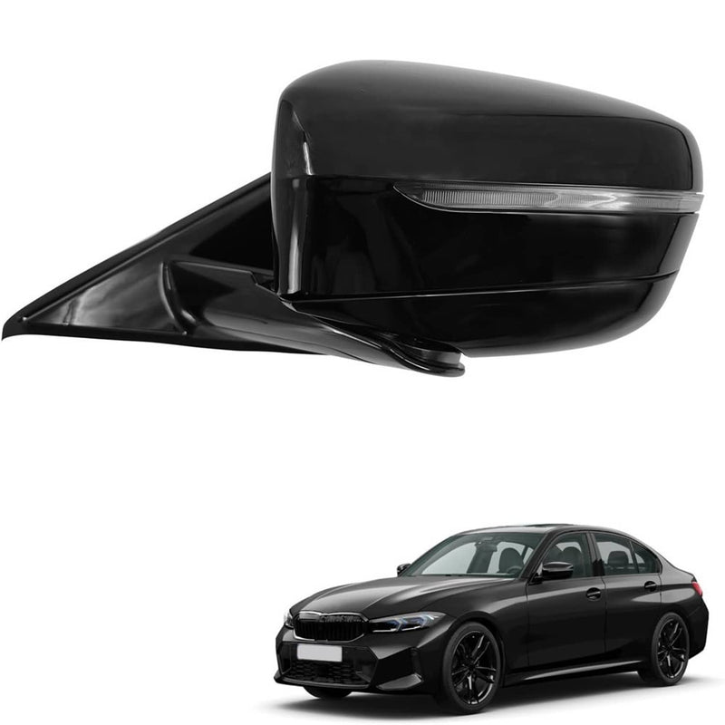 Left Driver Side Mirror With Blind Spot Black for BMW 320i 330i 330e 2019-2023