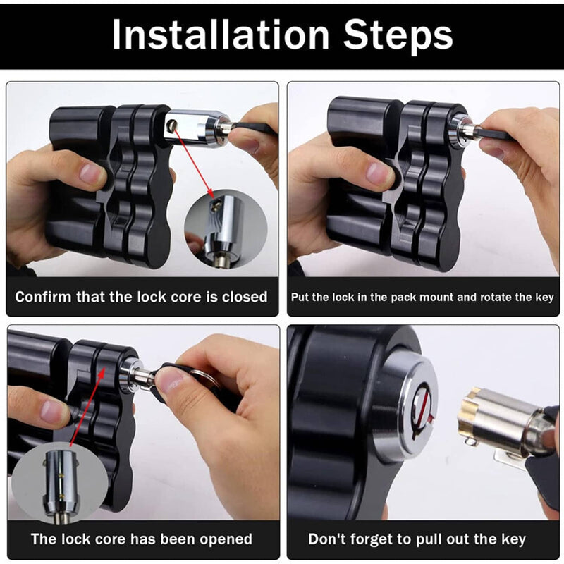 RX-LOX-PM RX-PM Pack Mount Lock for Rotopax Standard Black