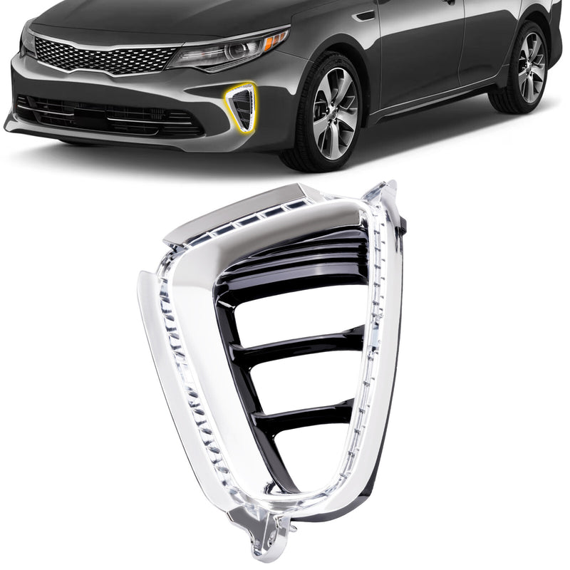 Front Chrome Fog Light Lamp Bezel Left Driver Side for Kia Optima 2016-2018