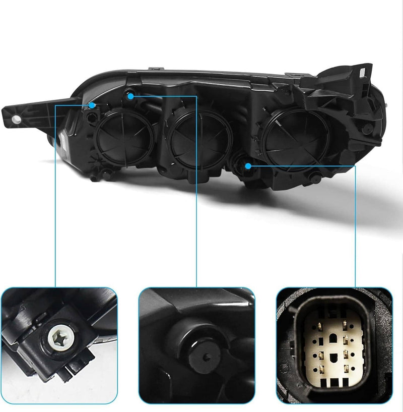 Pair Left+Right Halogen Headlights for Dodge Ram Promaster 1500 2500 2023-2026