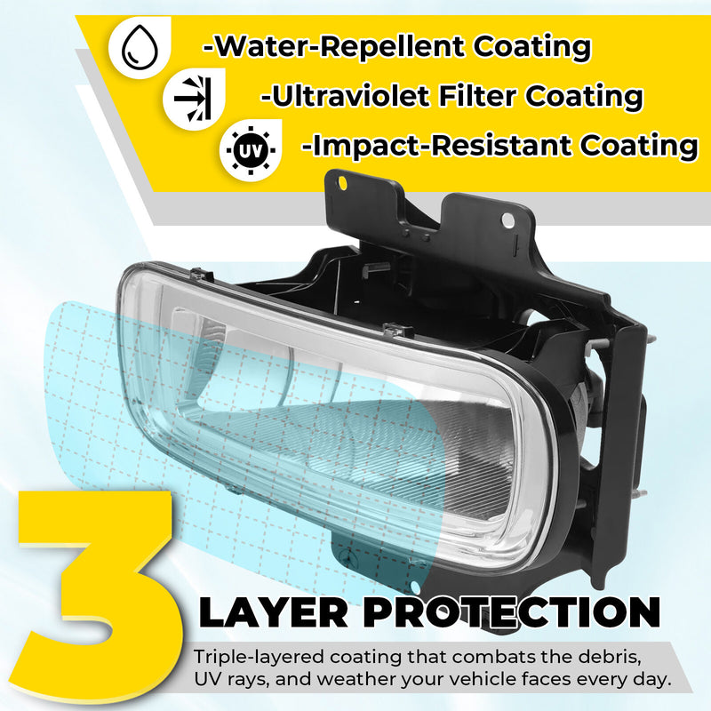 Left Clear Lens Fog Light for Ford F150 LH 2004-2006 To 8-8-05 Bracket Bulb