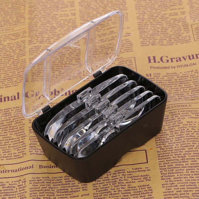 LED Light Head Loupe Magnifying Glass for Jeweler Watch with 5 Lens