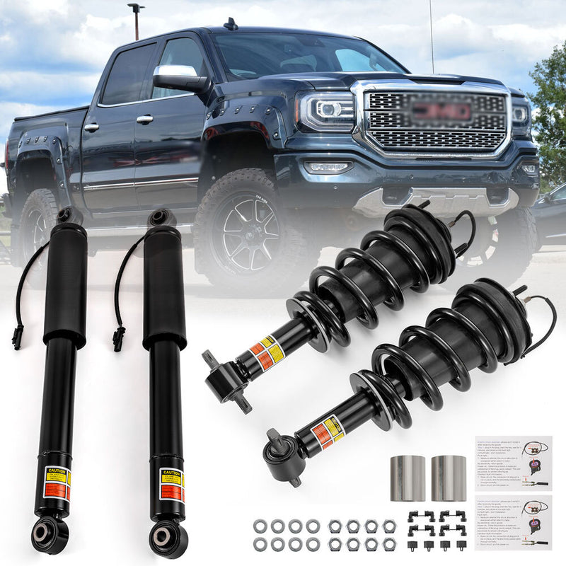 Front Rear Shocks Strut Assys for GMC Sierra 1500 Denali 2015-2018