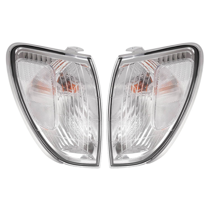 DURAFORCE Front Corner Lights Clear With Bulbs for Toyota Land Cruiser 1998-2004 Pair