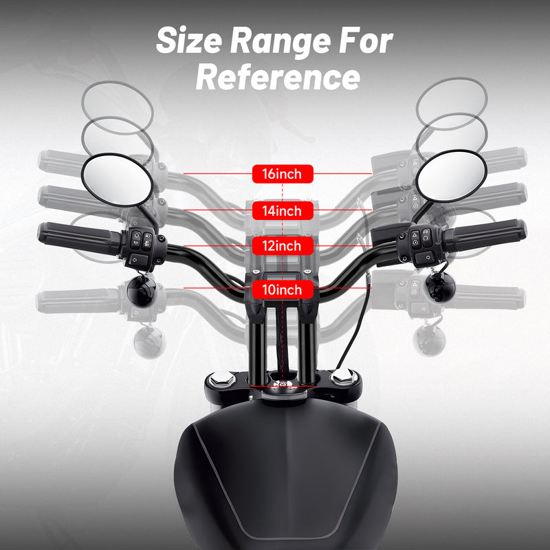 MX T Bars 10" Rise Handlebar for Harley Softail Dyna Sportster Touring Road King
