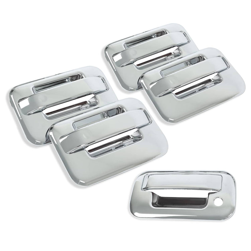 DURAFORCE Chrome Door Handle Tailgate Covers With Keypad for Ford F150 2004-2014 4 Door