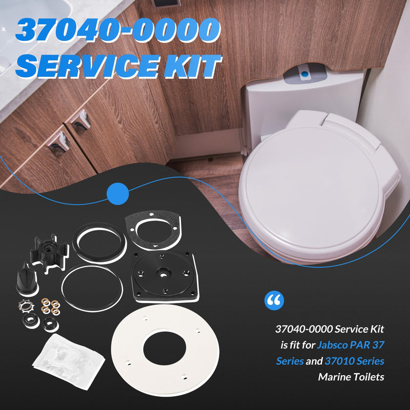 Jabsco 37040-0000 Marine Toilet Service Kit Fits 37010 Series Replacement