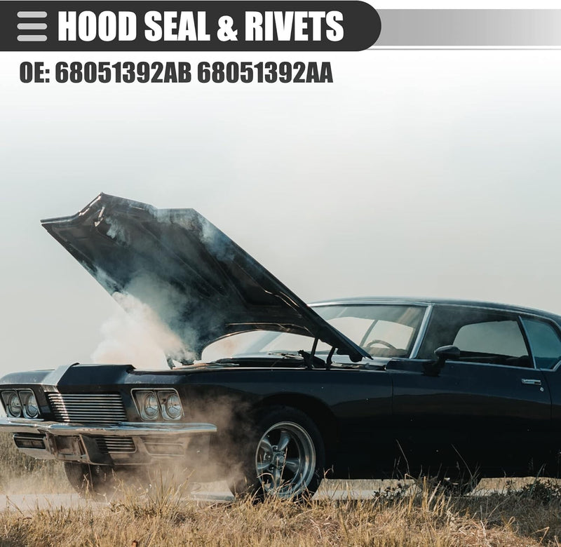 68051392AB Hood Challenger Dodge Nose Bumper Fascia Seal & Rivets for 08-22