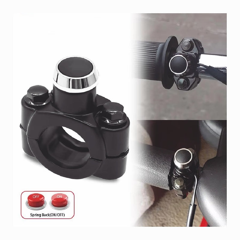 7/8 Inch Aluminum Motorcycle ATV Horn Switch Momentary Button Electric Power Sta