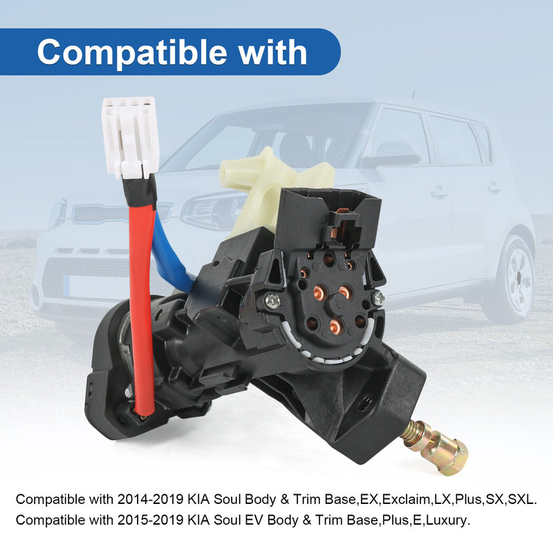 81910-B2100 Ignition Lock Switch Set Assembly with 2 Keys for Kia Soul 2014-2019