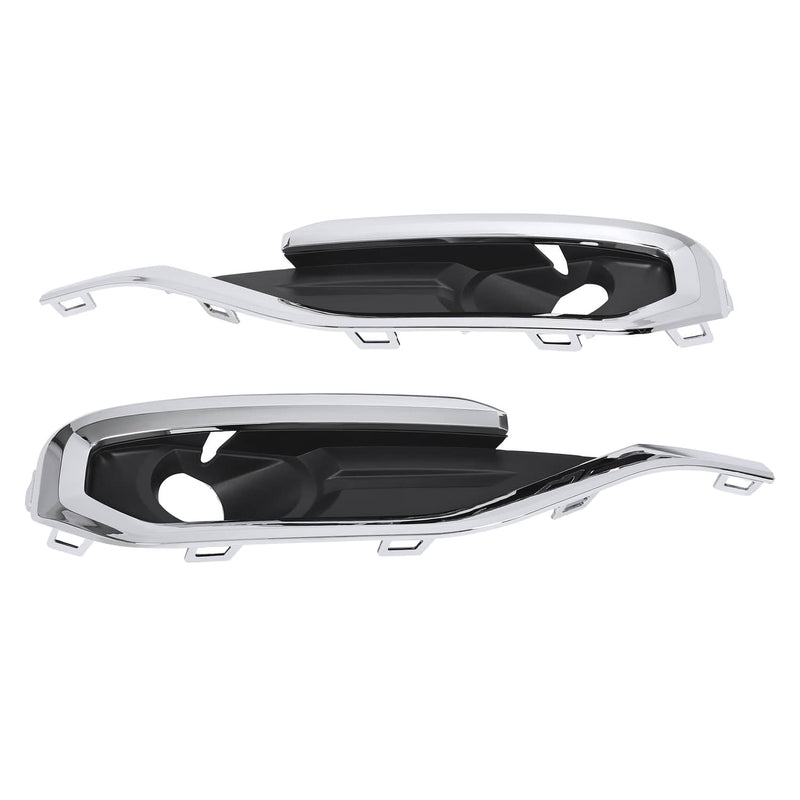 DURAFORCE Fog Light Trim Bezel Chrome for GMC Acadia 2017-2019 Passenger Driver Side