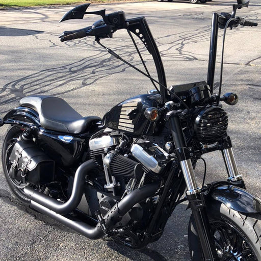 DURAFORCE Black 14" Handlebar Ape Hangers Bar 1.25'' Fat for Harley FLST FXST 883 1200 XL