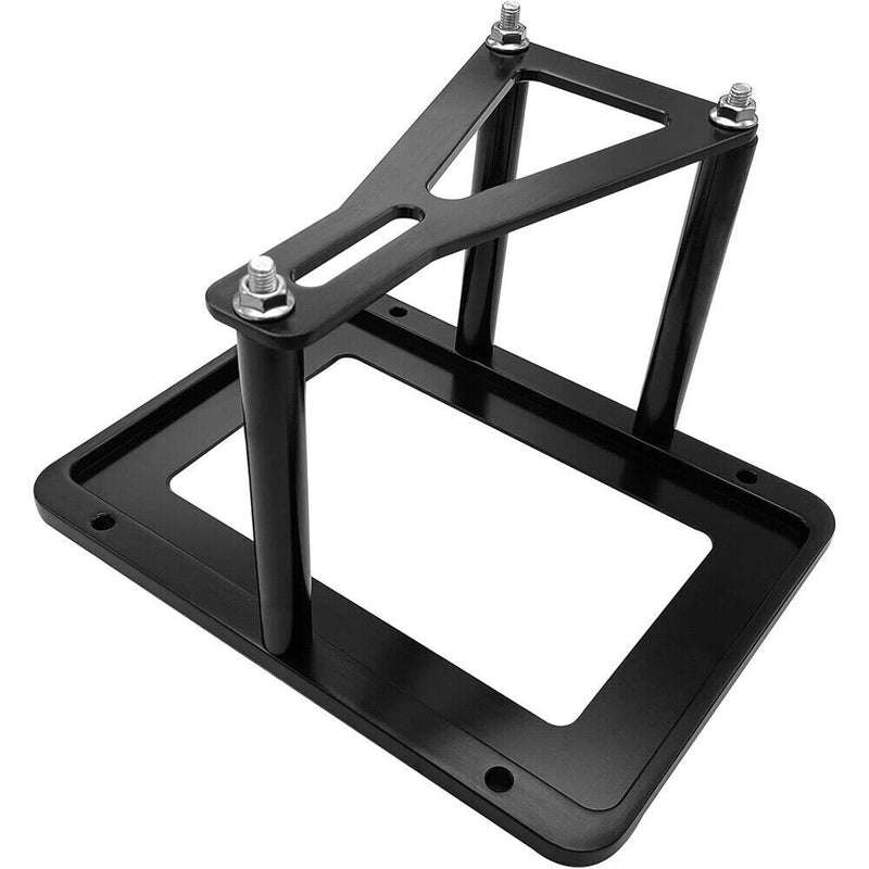 Aluminum Billet Battery Tray Hold Down Trunk Relocation Racing Mount Black