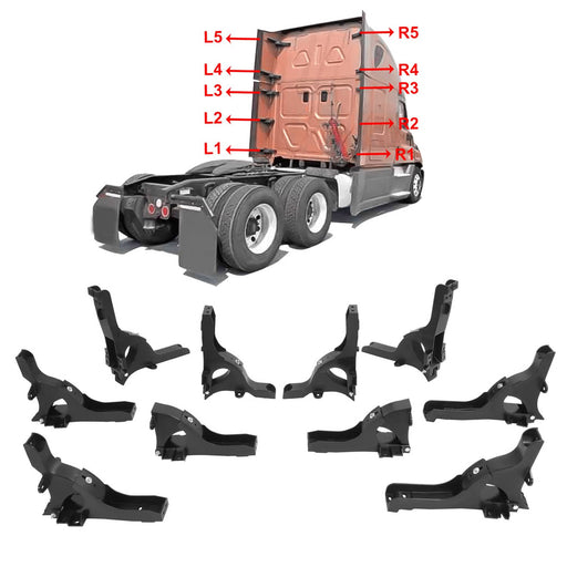 DURAFORCE Back Fairing Hinge Support Mounting Bracket for Freightliner Cascadia 08-17 10 X