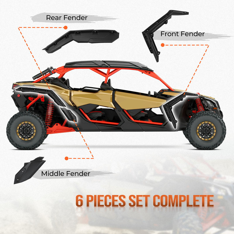 715002973 Extended Fender Flares for Can Am Maverick X3 Turbo R 2017-2025