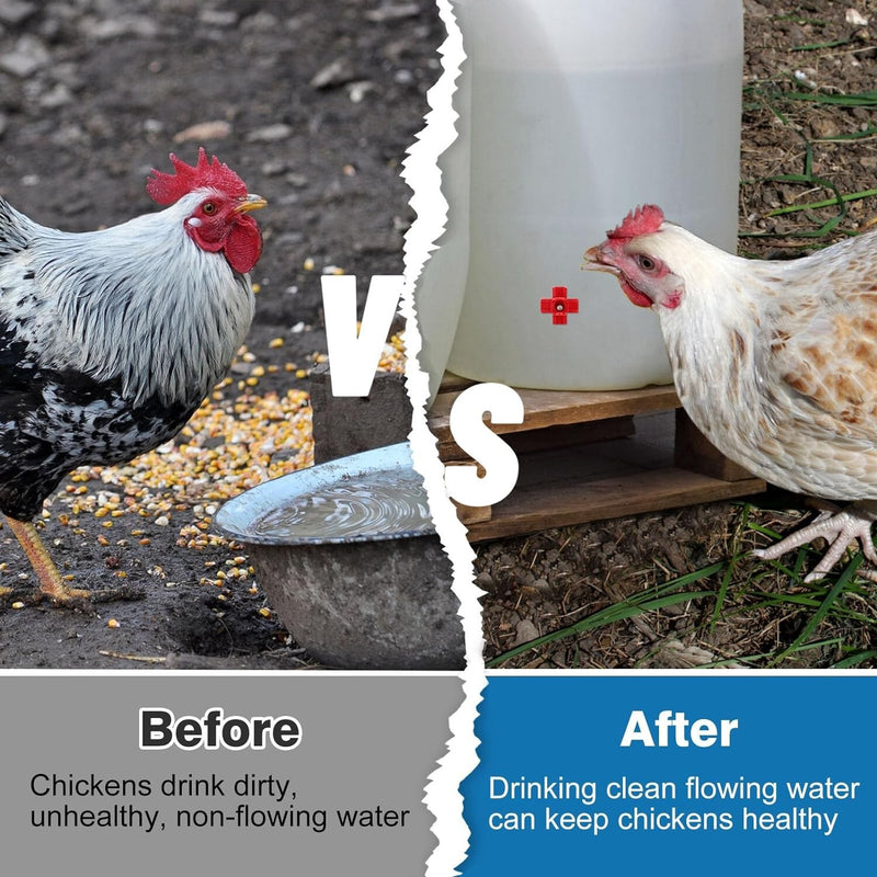 20Pcs Poultry Water Nipples Drinker Chicken Hen Quail Automatic Drinking Device