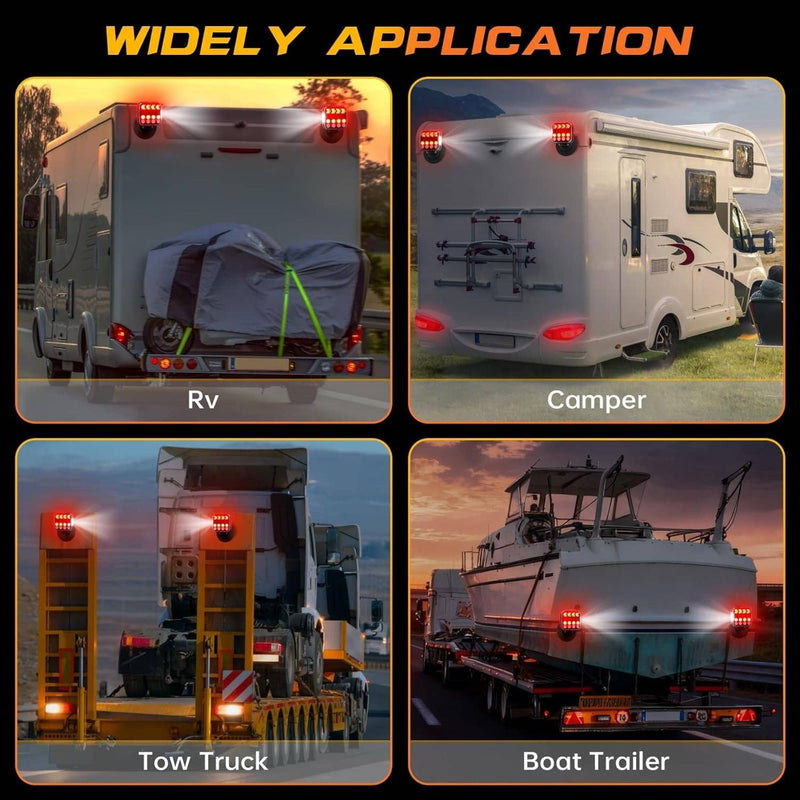 Wireless Magnetic Trailer Light Kit Rechargeable LED Tail Light for Trailer