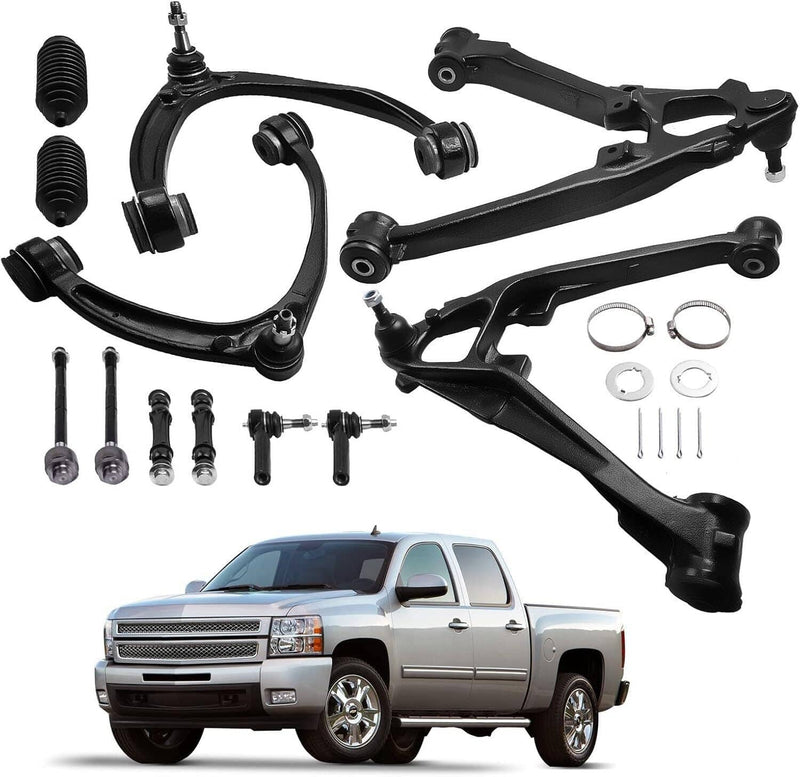 12Pcs Front Upper Lower Control Arm for Escalade Chevy Silverado GMC 2007-2013
