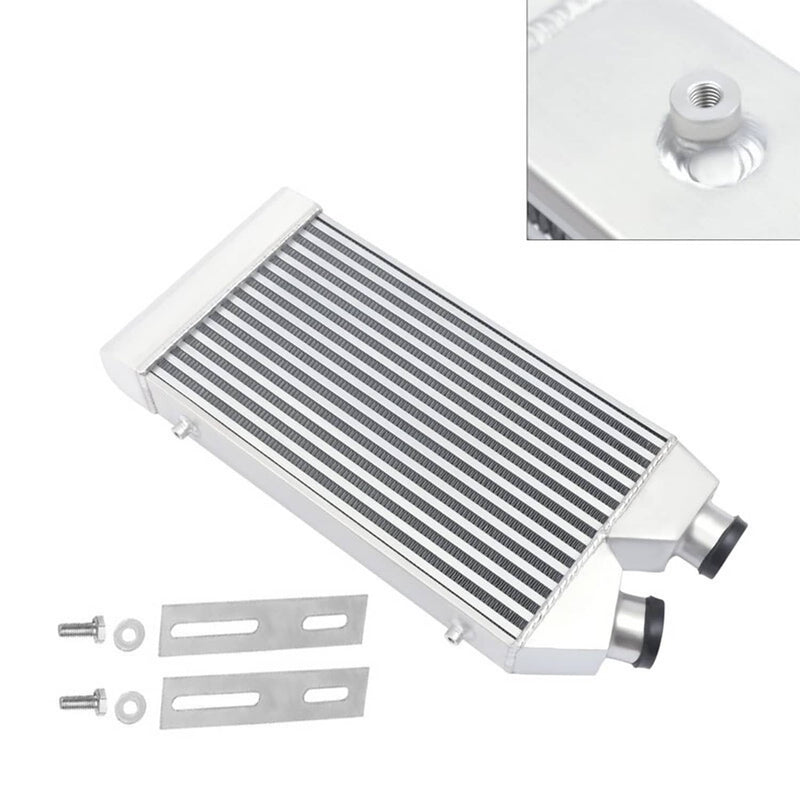 2.5" Aluminum Intercooler Front Mount Same Side Inlet Outlet Universal