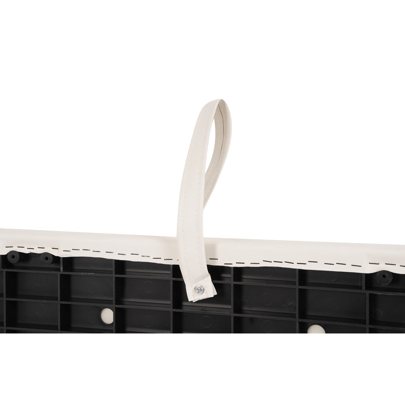 #8WD95-1B-204 28" Pontoon Bench Seat Cushion Set Navy White Blue