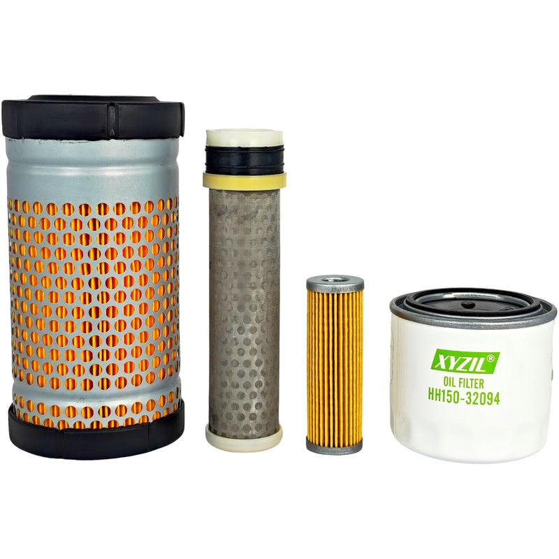 Service Filter Kit for Kubota K008 K008-3 Excavator With D722 Engine SN 20063