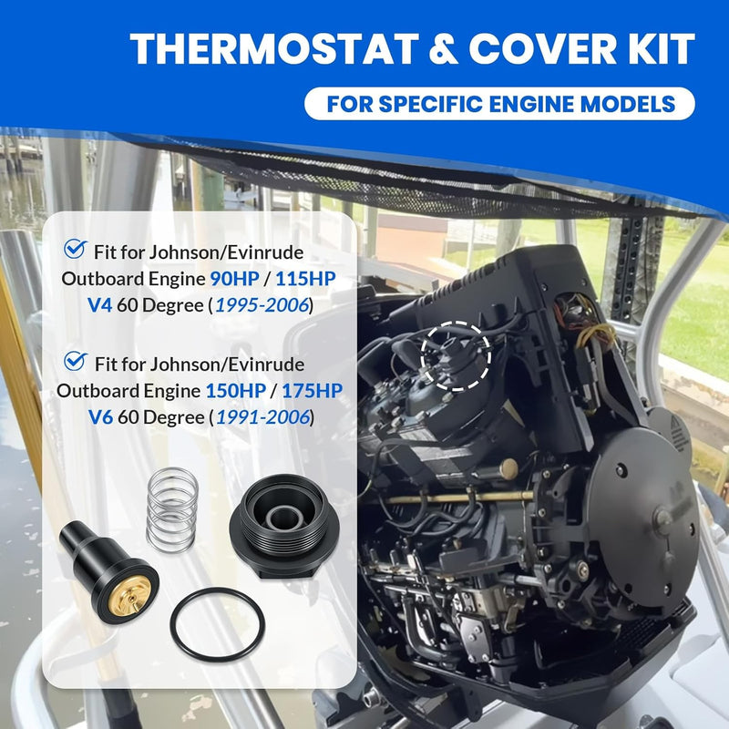 0435597 Thermostat And Cover Assembly for Johnson Evinrude OMC OEM
