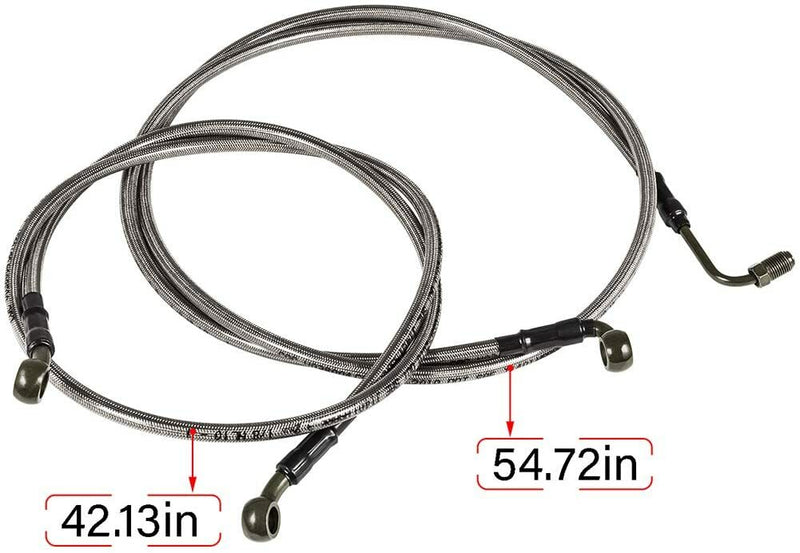 1068 Extended Front/Rear Brake Lines for Polaris ATV RZR 800/S 800/4 800/XP 900