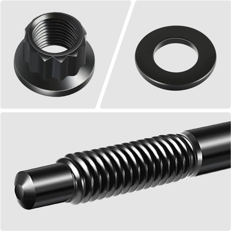 Head Studs Bolts Kit Black for Chevy GM 4.8L 5.3L 5.7L 6.0L 6.2L 7.0L