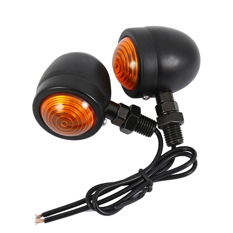 2Pcs 12V Motorcycle Bullet Turn Signal Light Indicators Blinkers Amber Universal