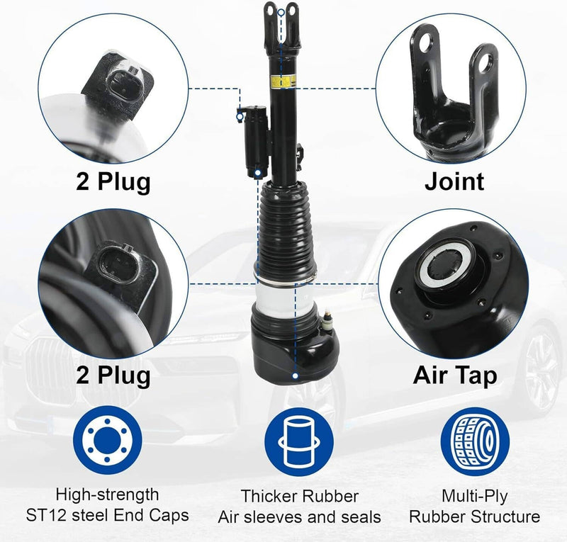4x Front Rear Air Suspension Struts for BMW G11 G12 740i 750i 750Li RWD