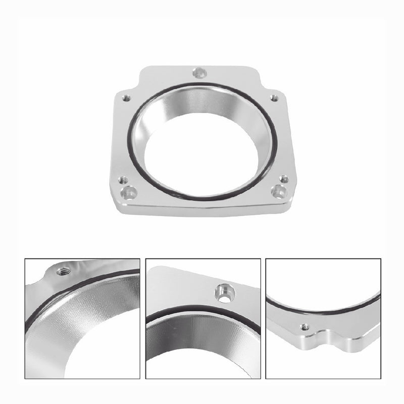92mm Aluminum Manifold Throttle Body Adapter Plate 3 Bolt Intake to 4 Bolt