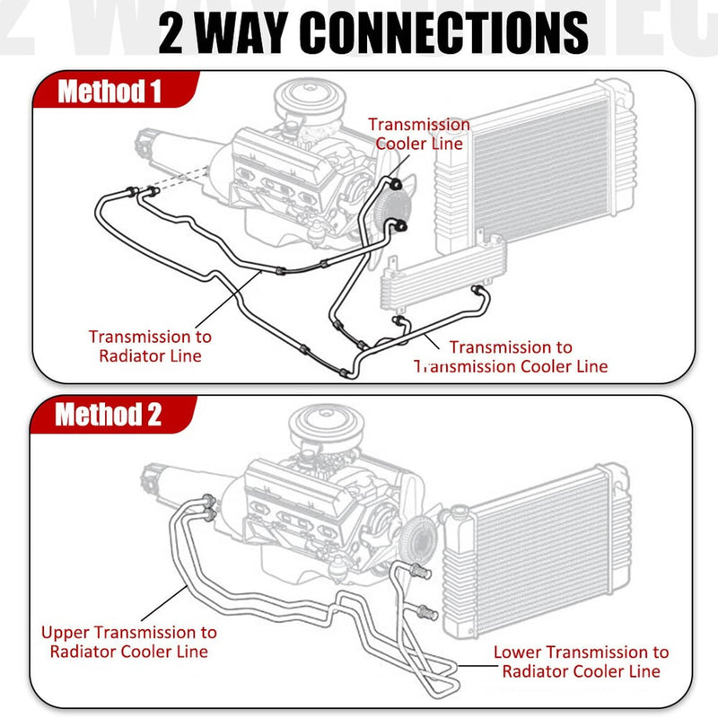 6AN SS Braided Transmission Cooler Lines Kit for GM 4L60E 4L80E Hose