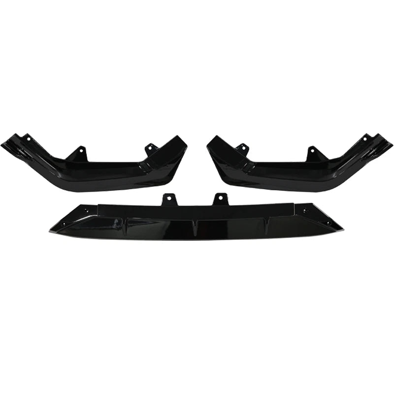 DURAFORCE Fit 2022-2024 Honda Civic LX EX Si Gloss Black Front Bumper Lip Splitter 3PCS