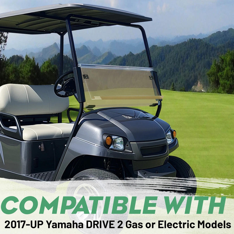 Tinted Folding Windshield for Yamaha Drive 2 Drive2 2017-UP