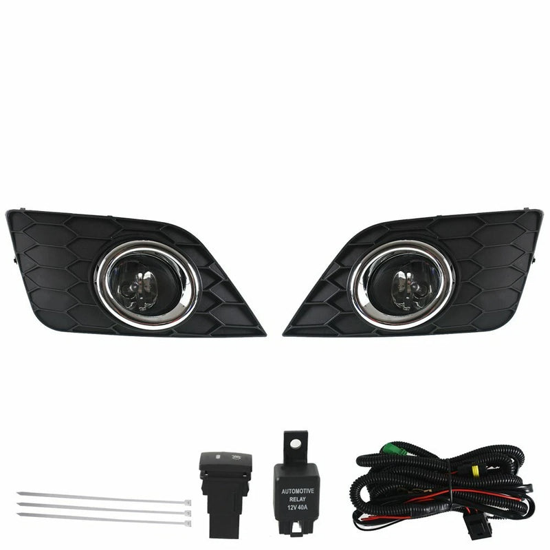 DURAFORCE Fog Light Lamp Bumper Lower Grille W/Sensor Hole New Fit Nissan Sentra 2016-2019
