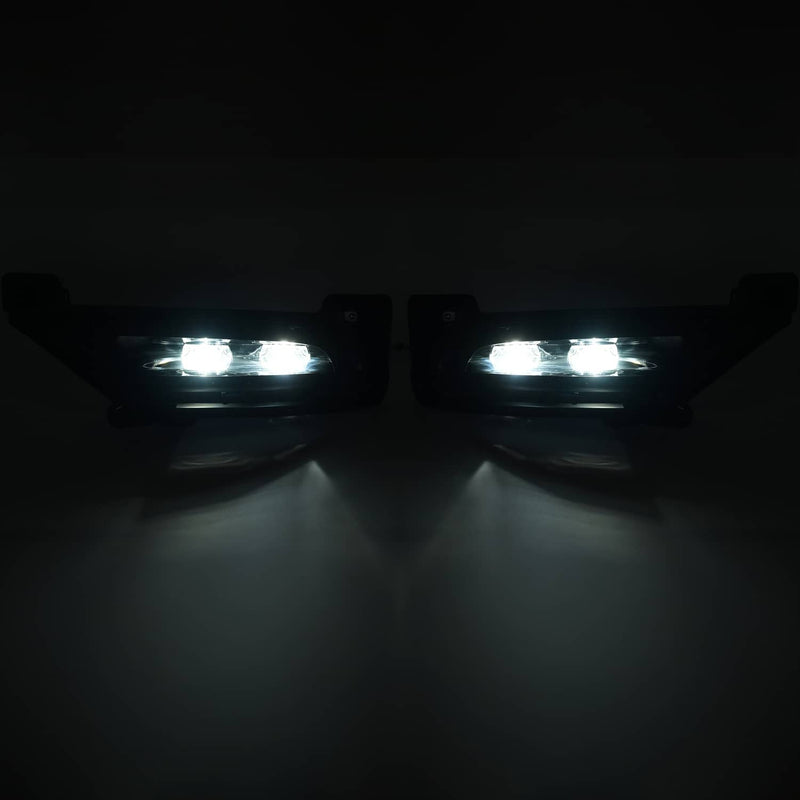 DURAFORCE LED Bumper Fog Lights Bezel Left Right Side for Chrysler 300 2015-2024
