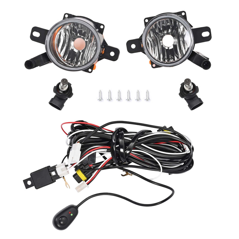 Clear Lens Bumper Fog Light Driving Lamp for Chevy Malibu 2013-2015 LH RH Pair