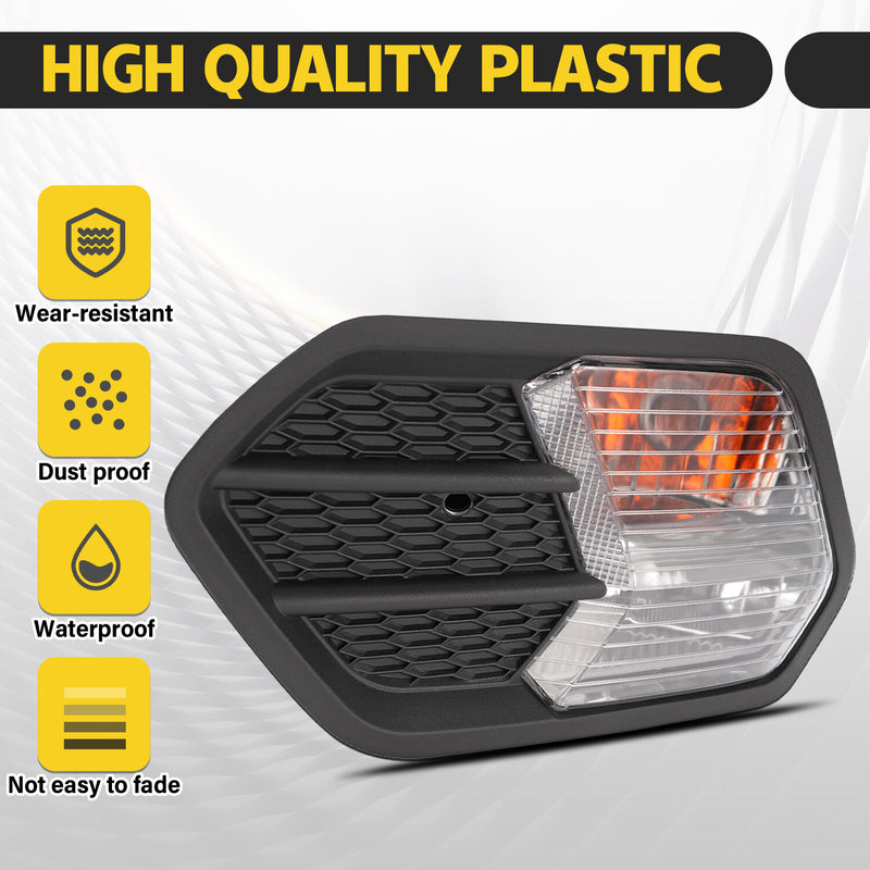 Left Driver Side Bumper Fog Light for Ford Escape 2017 2018 2019 Black Cover