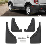 DURAFORCE Front Rear Mud Flaps Splash Guards for Ford Bronco Sport 2021 22 2024 Set of 4