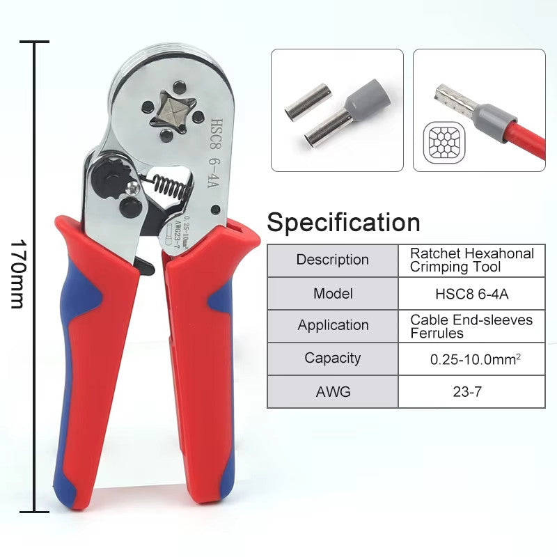 Ferrule Crimping Tool Kit AWG 23-7 Self Adjustable Ferrel Crimper with 1200 Piec