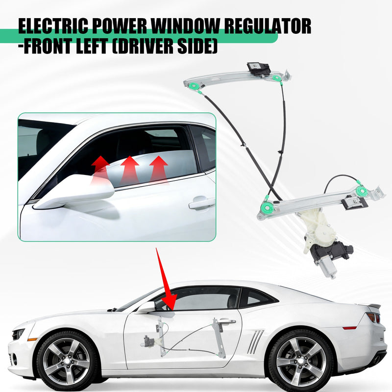Power Window Motor and Regulator Assembly for Chevrolet Camaro 2011-2015