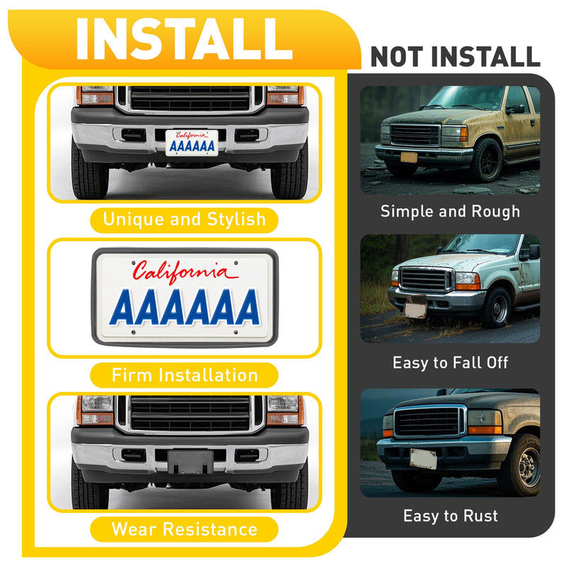Front License Plate Mounting Bracket for Ford F250 F350 Super Duty 1999-2004